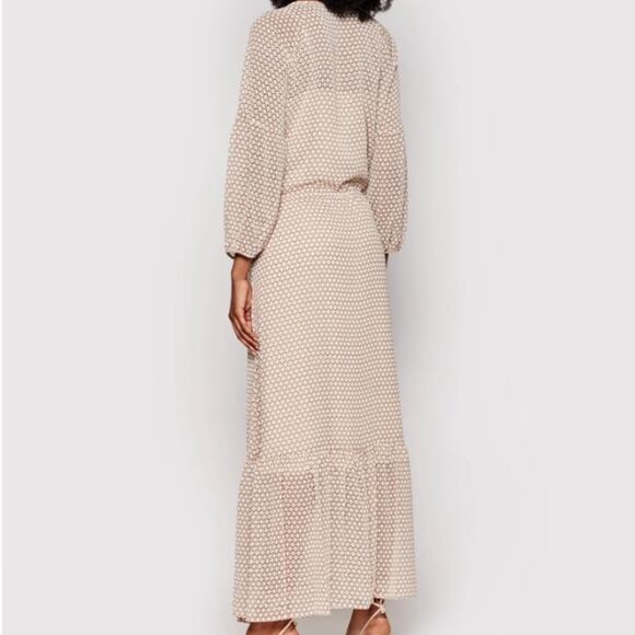 DKNY Beige Maxi Dress with Keyhole Detail and Adjustable Waist - Size Small - Picture 2 of 16